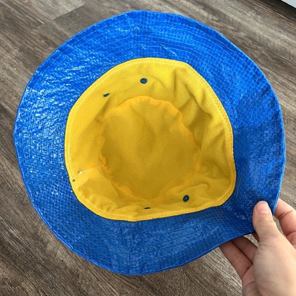 IKEA Limited Edition Bucket Hat Frakta With Lining Blue Yellow Waterproof - Picture 3 of 4